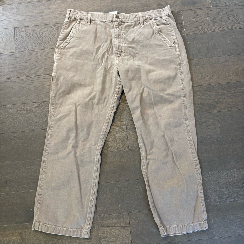 Carhartt Mens Pants Size 40x30 Tan Relaxed Fit